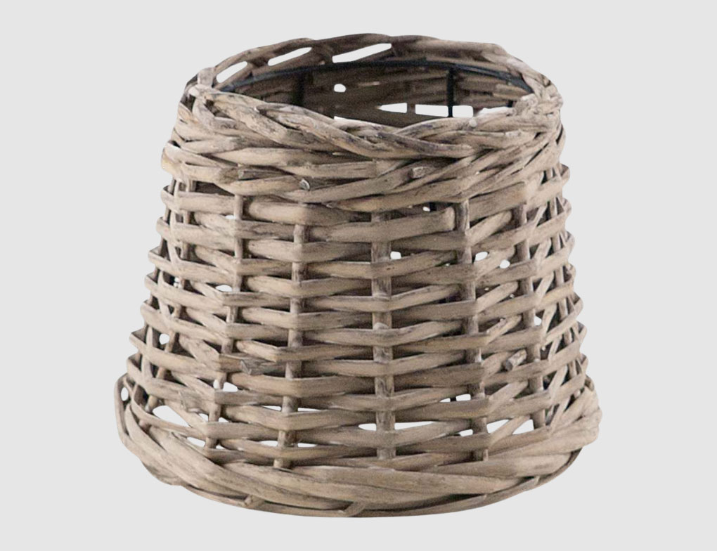 Lampenschirm Vintage Bast Grau