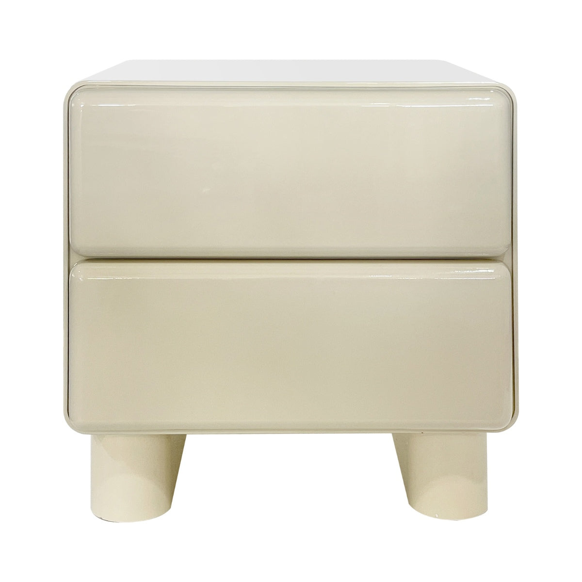 DÉJA Living Nachtkastje Sauda - Crème Glossy MDF - 57x43x57cm