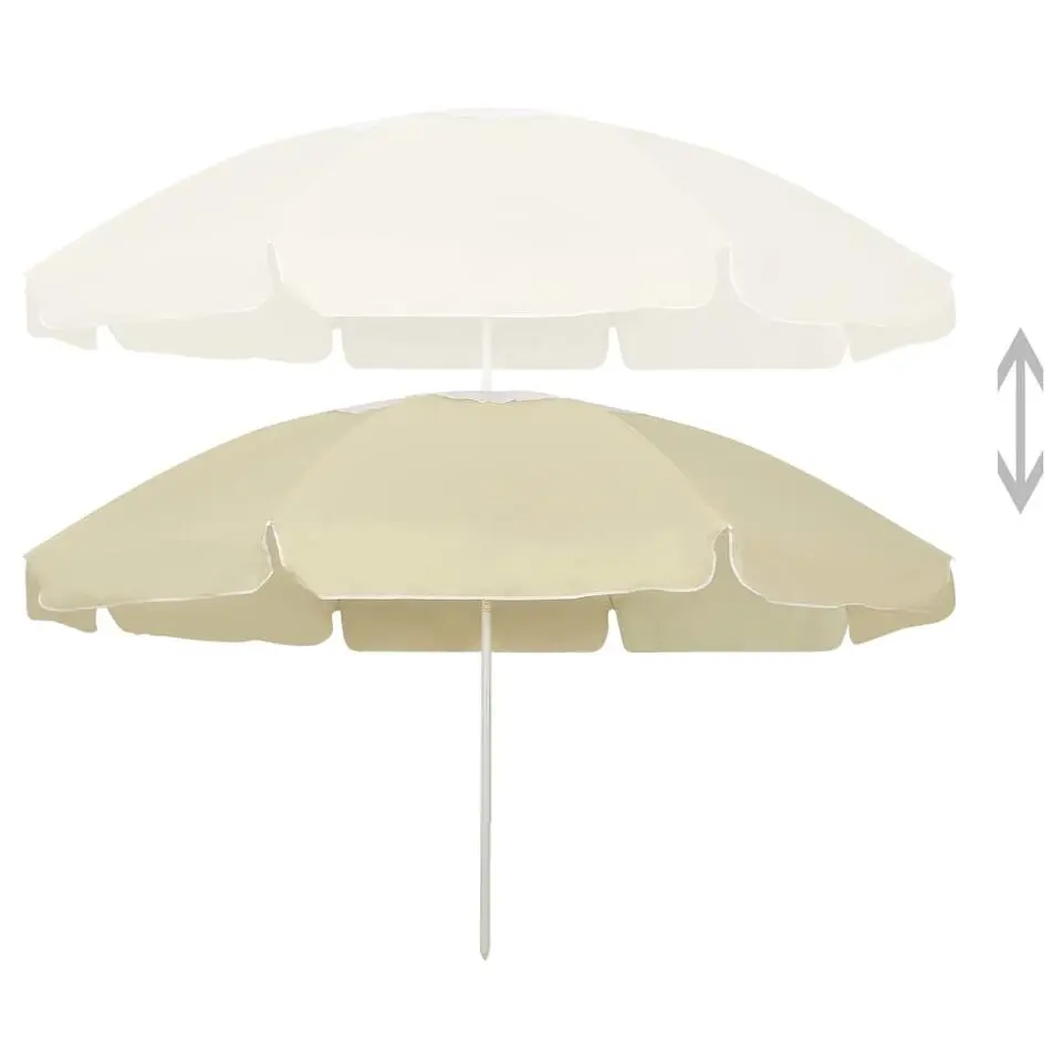 vidaXL - Strandparasol - Geel - Polyester