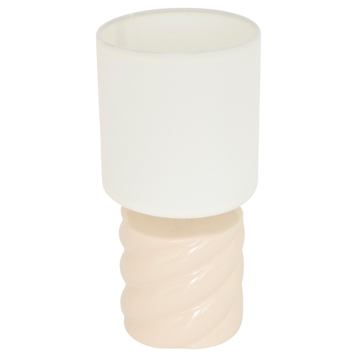 Candeeiro de mesa bege em cerâmica 17cm