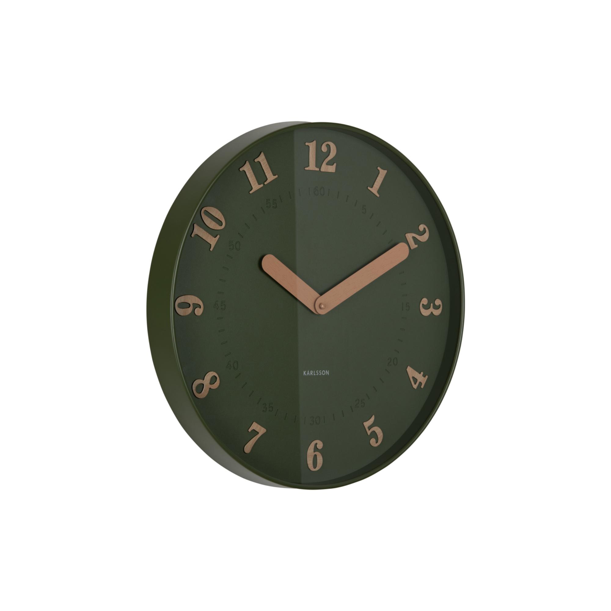 Karlsson wandklok Amena - groen - Ø40cm