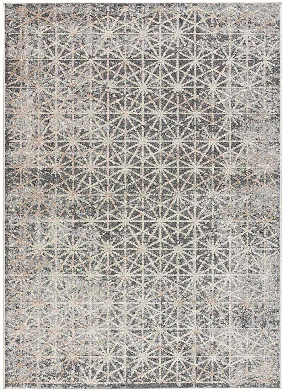 PAULA - Tapis vintage gaufré gris, 80X150 cm