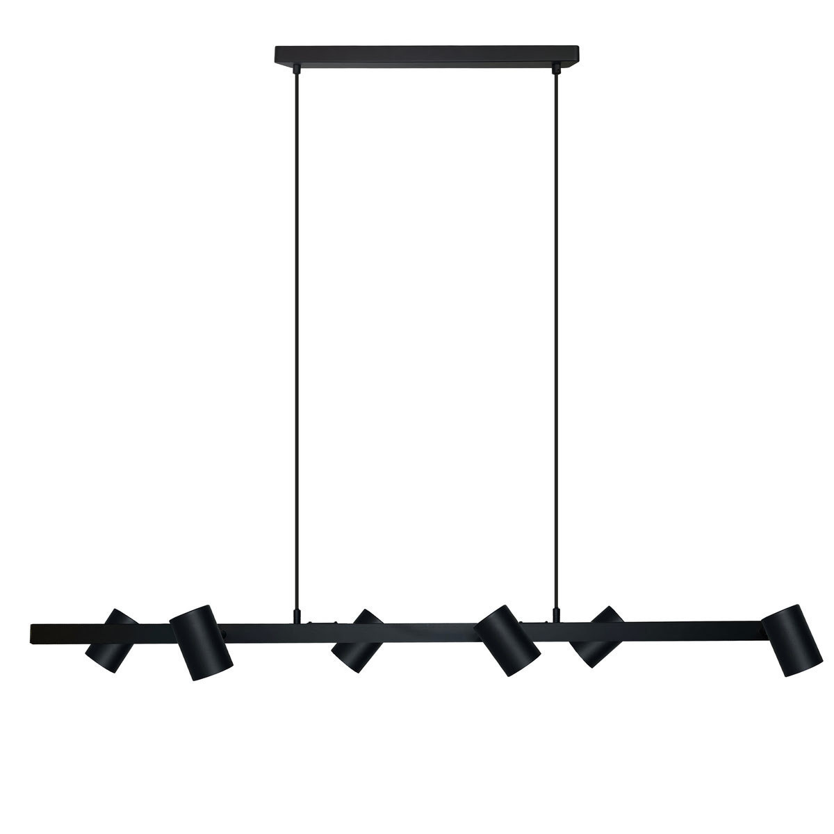 Lampa wisząca czarna Snow 6xGU10x15W wym: 150x115x23 cm Light Prestige