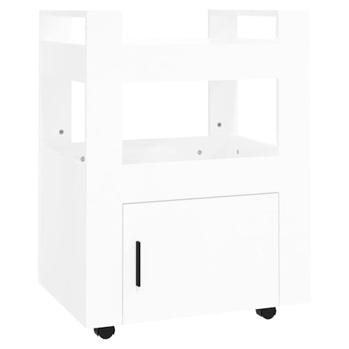 NNEVL Kitchen Trolley High Gloss White 60x45x80 cm Engineered Wood