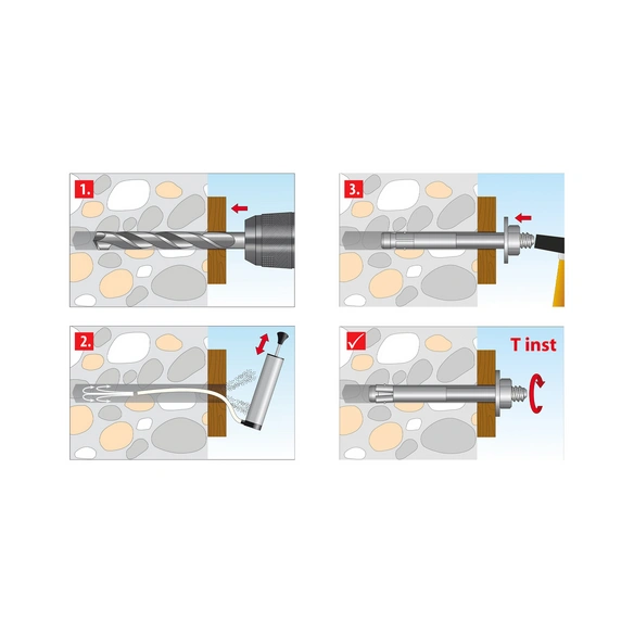Bolzenanker »SLIMFIX«, Stahl, verzinkt, 1 Stück, ØxL: 12 x 200 mm