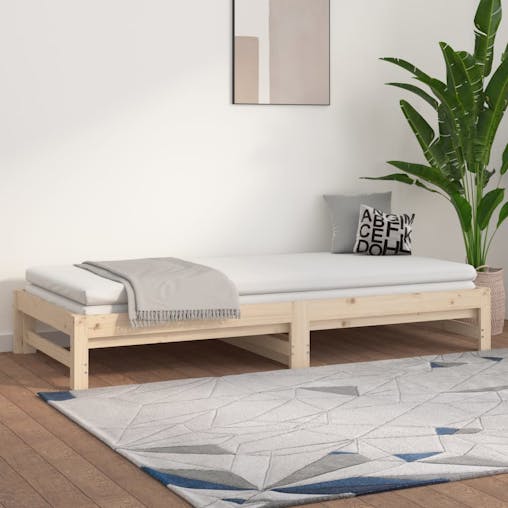 NNEVL Pull-out Day Bed 2x(92x187) cm Solid Wood Pine