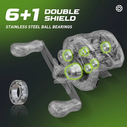 NNEOBA M1 Baitcast Fishing Reel 8KG Drag Right Hand Black