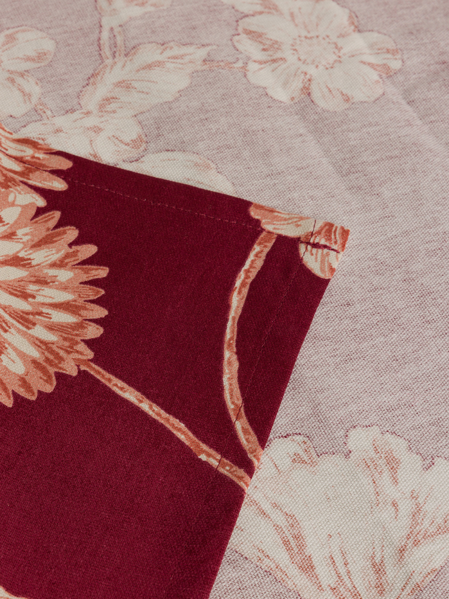 Telo arredo in panama di cotone stampa floreale