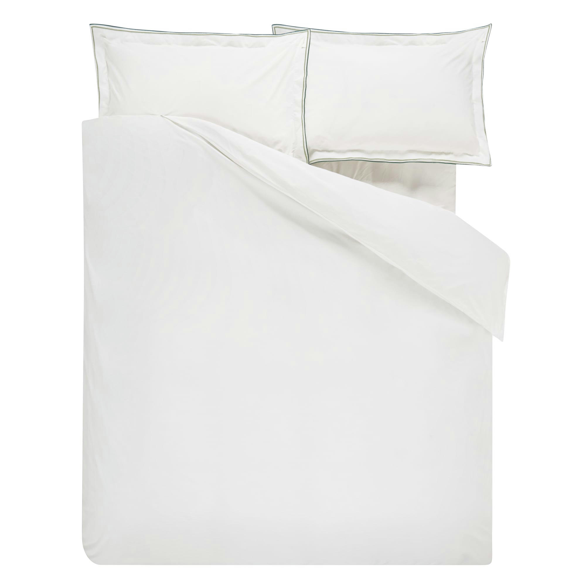 ASTOR FOREST SAGE - Housse de couette en coton blanc 240x220