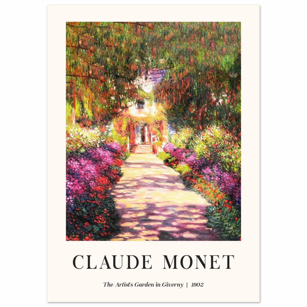 Artfulprints Poster Claude Monet - The artist's garden in Giverny II  - 50x70 cm - Meerkleurig