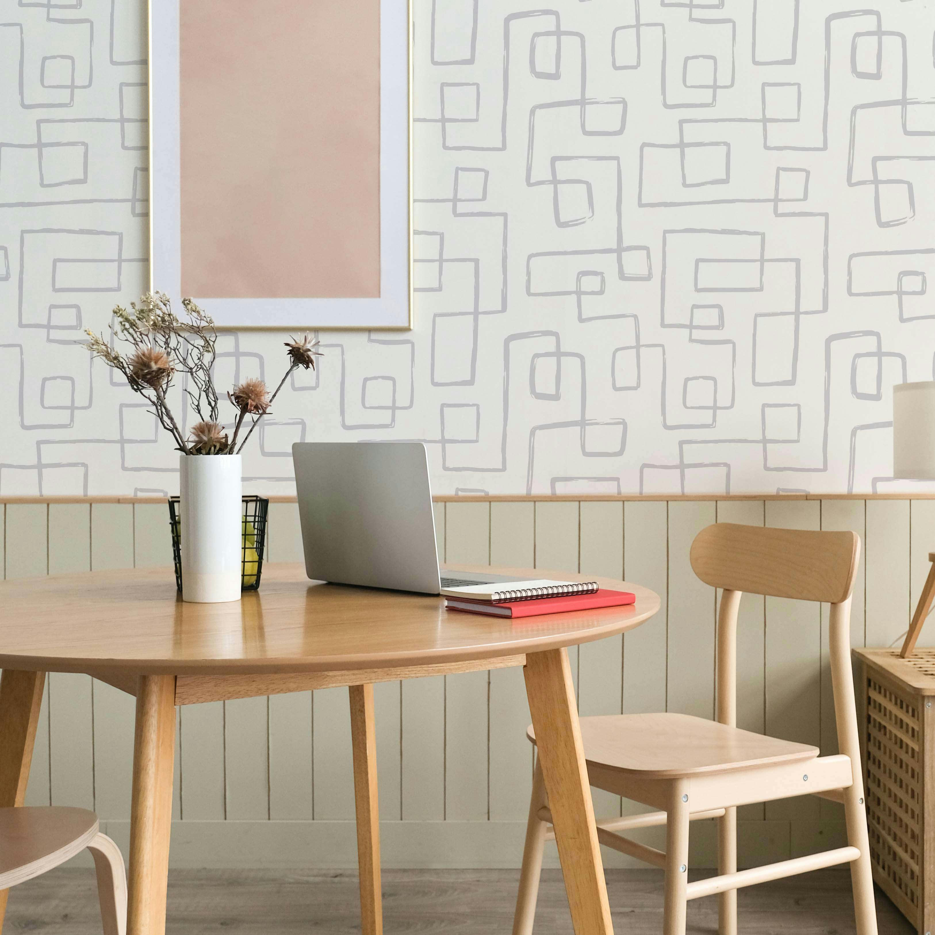 BALANCE - Papier peint vinyle adhésif équilibre gris cendré 50x300 cm