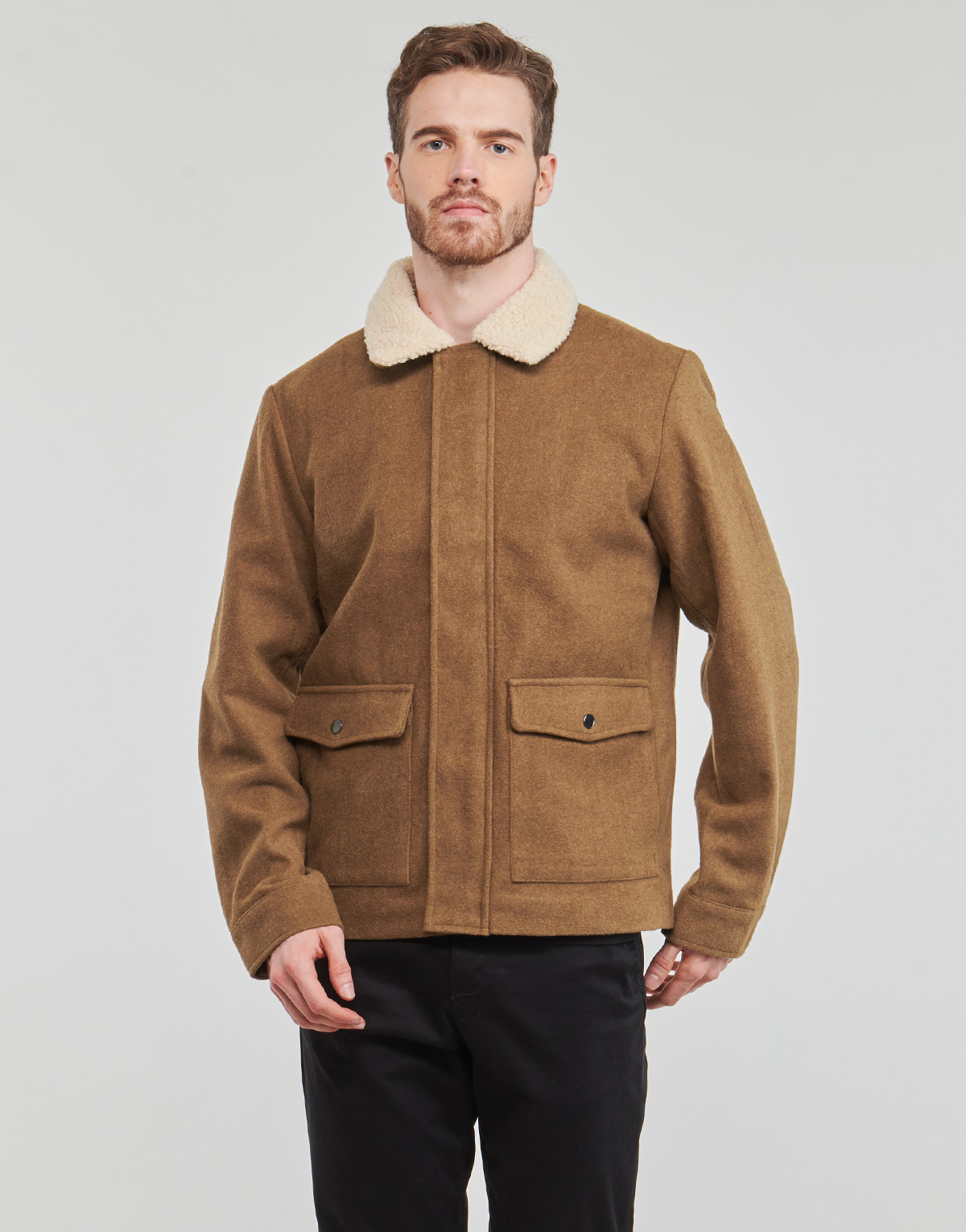 Jack & Jones - JJZAC WOOL JACKET - Camel