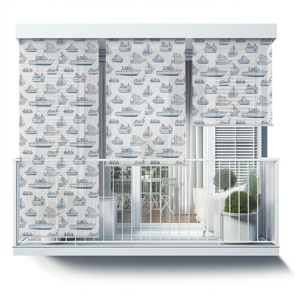 Roleta zewnętrzna - 40x180 cm -Statki