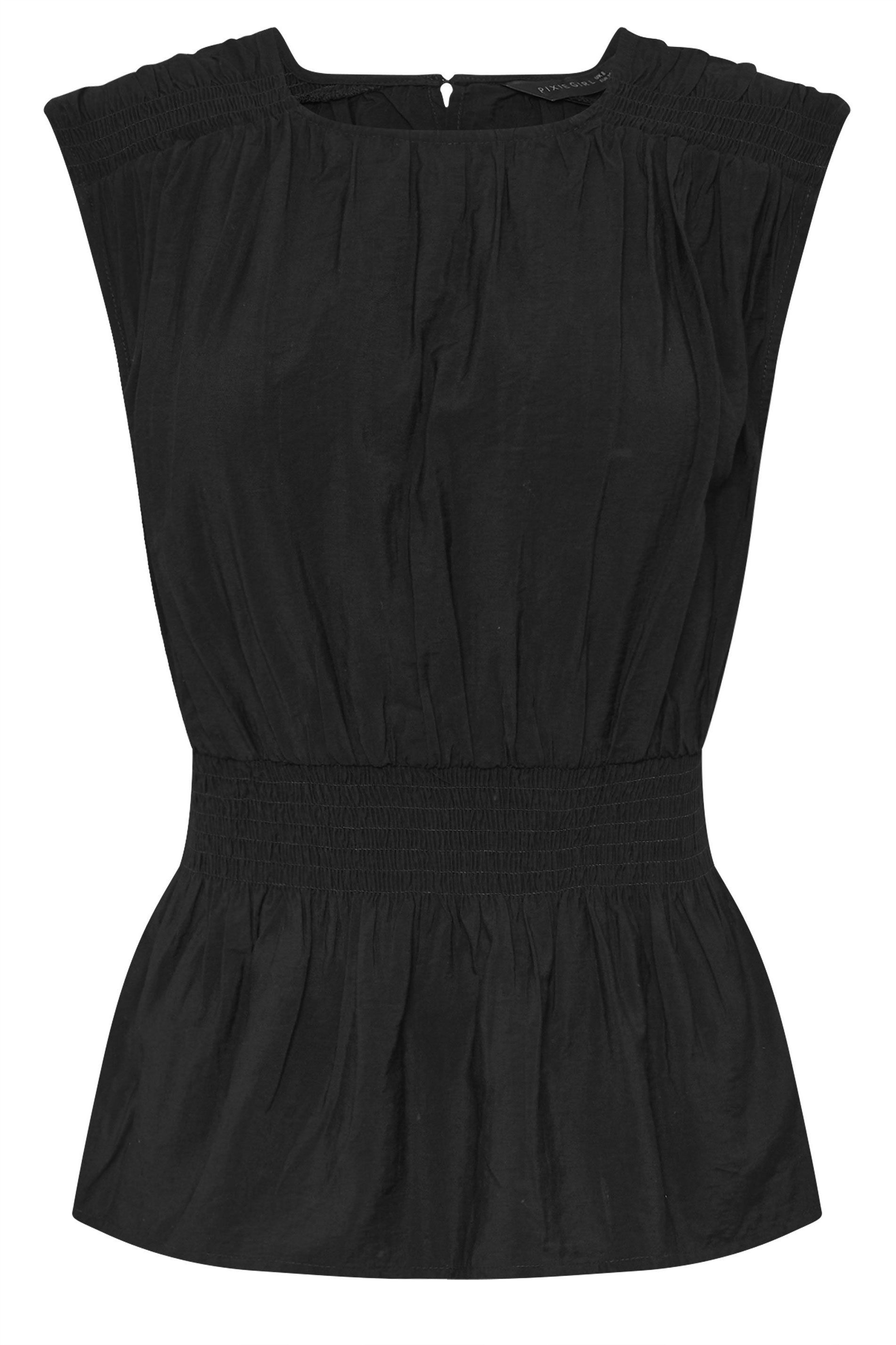 PixieGirl Petite Shirred Waist Top