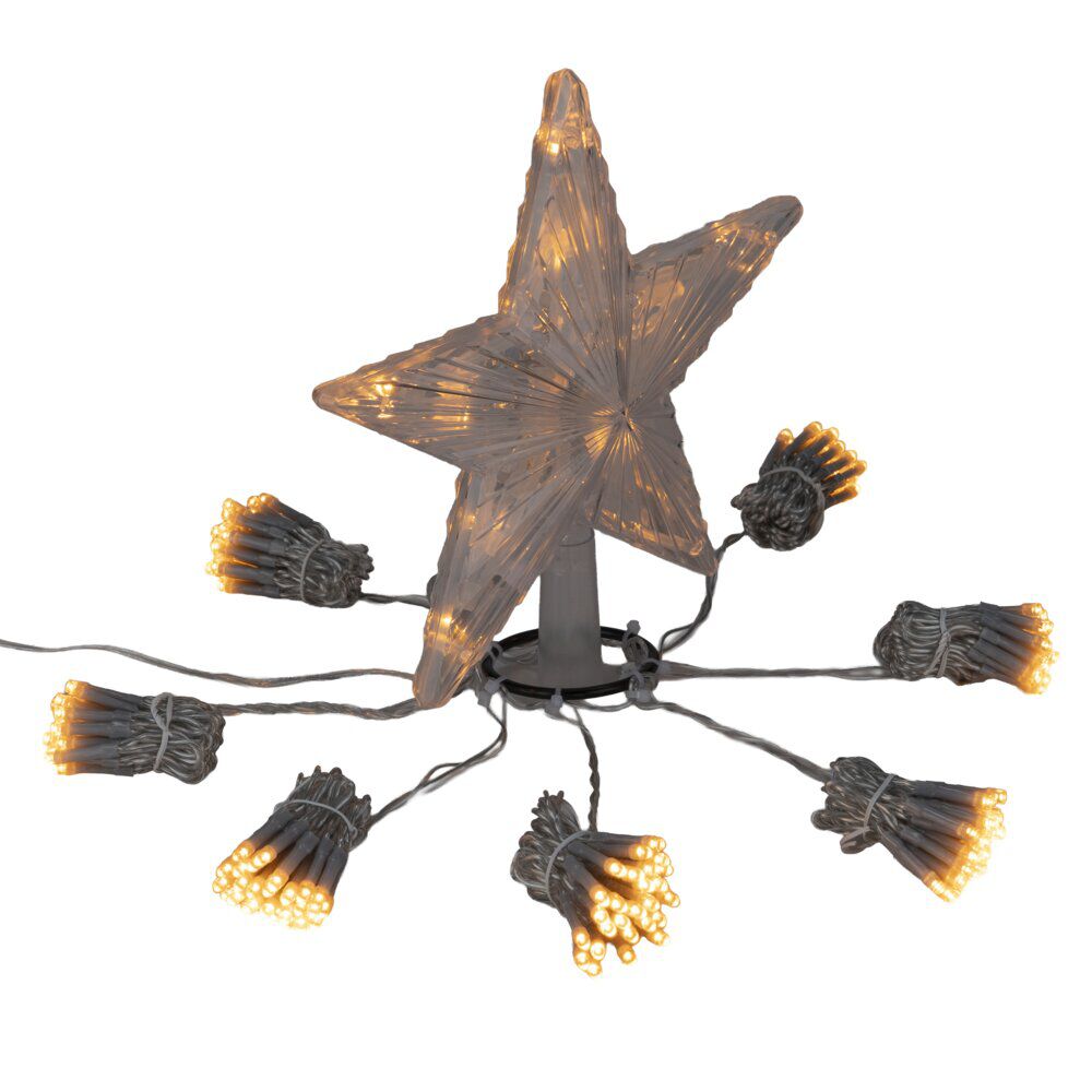 Guirlande lumineuse 196 LED pour sapin en cascade avec étoile L180cm