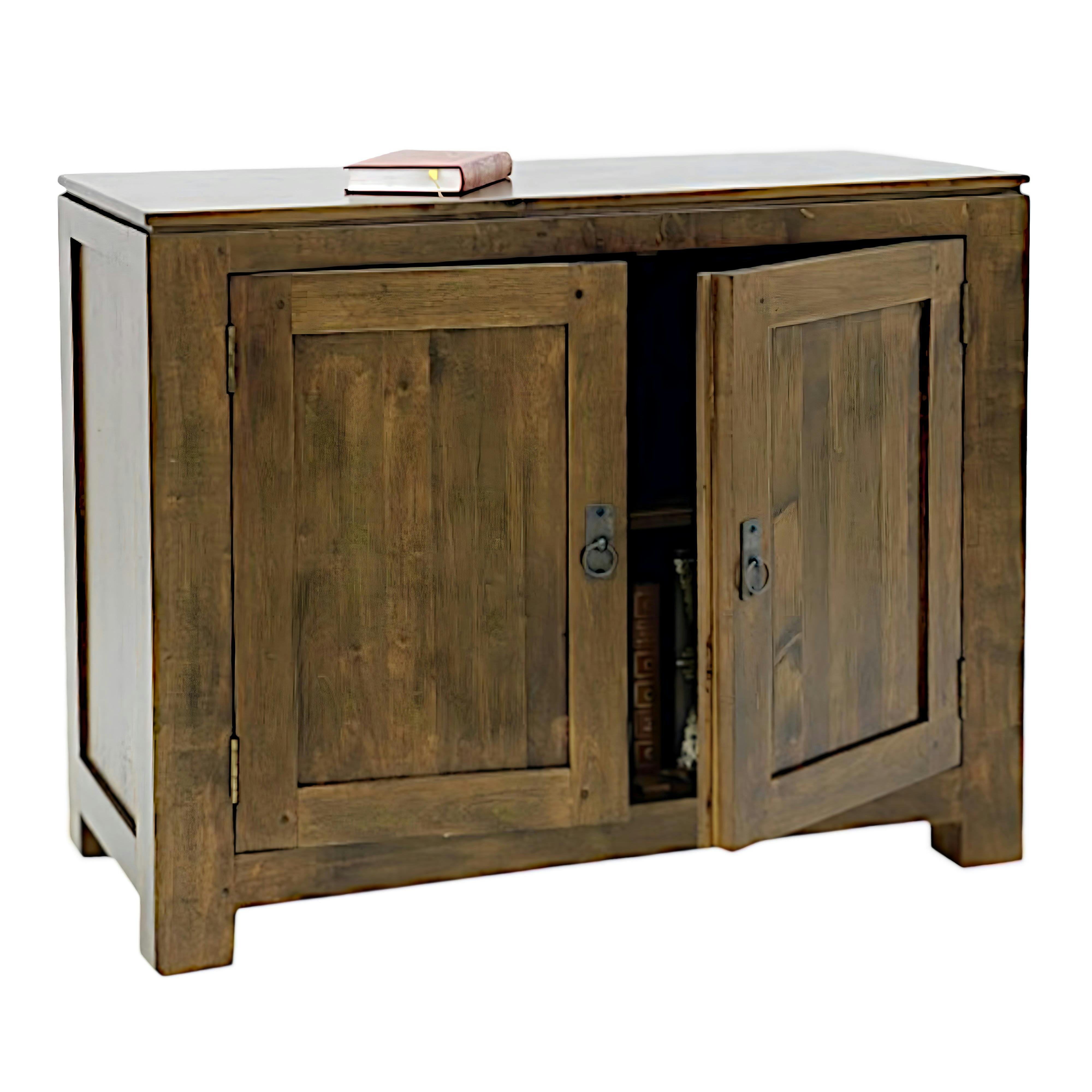 Buffet 2 portes exotique hévéa 96cm HELENA