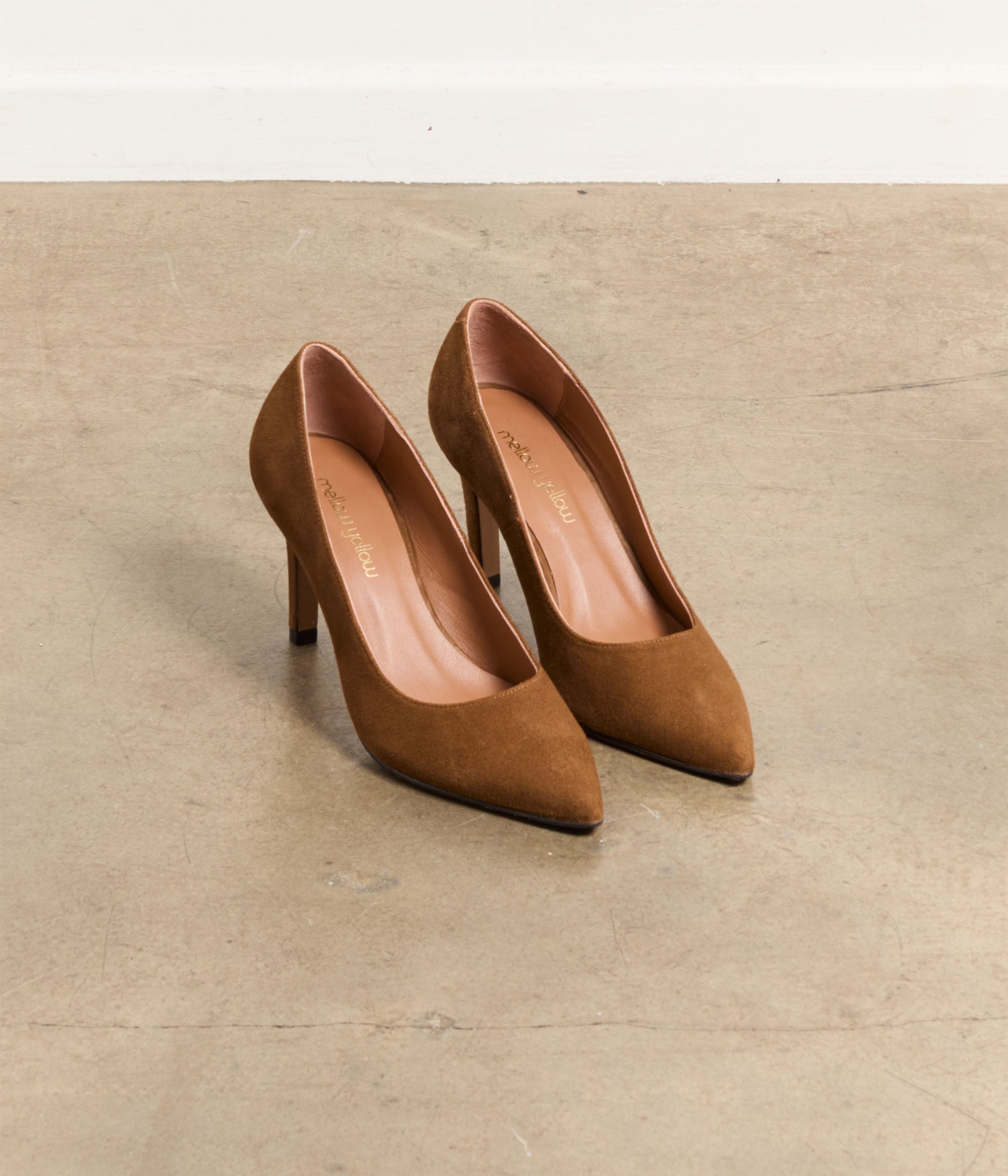 Escarpins velours camel Daria