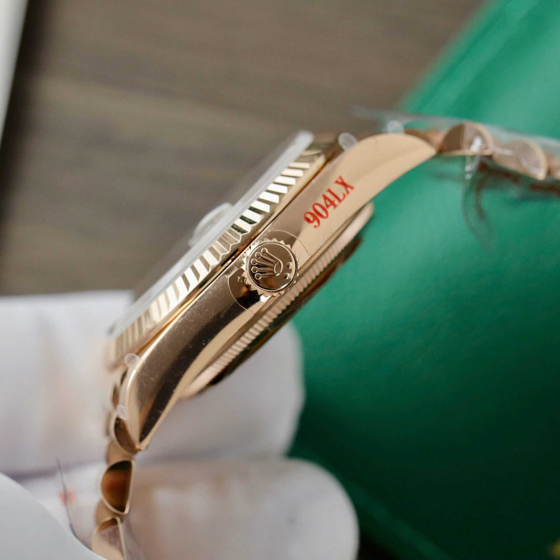 Rolex Day-Date 128235 RG Plated Ombre Brown Dial 36mm Super Clone