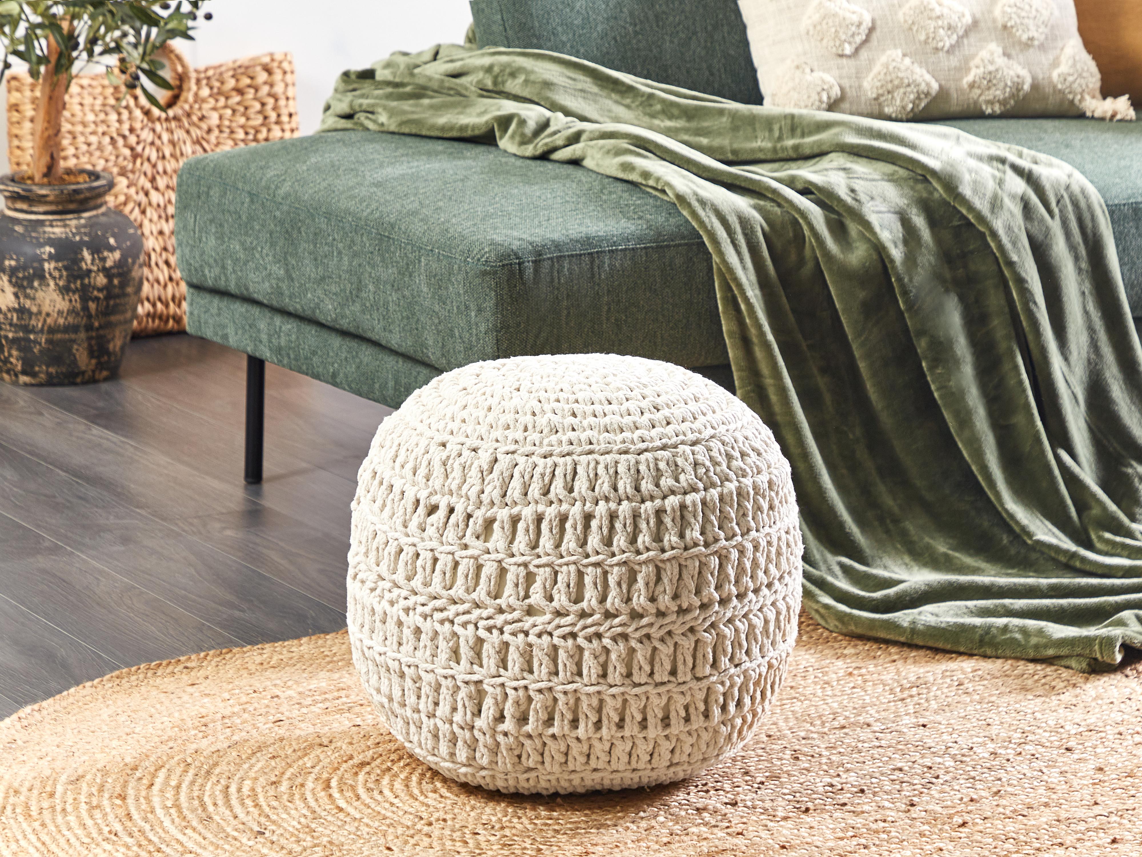 Pouffe ARPATU Cotton Light Beige