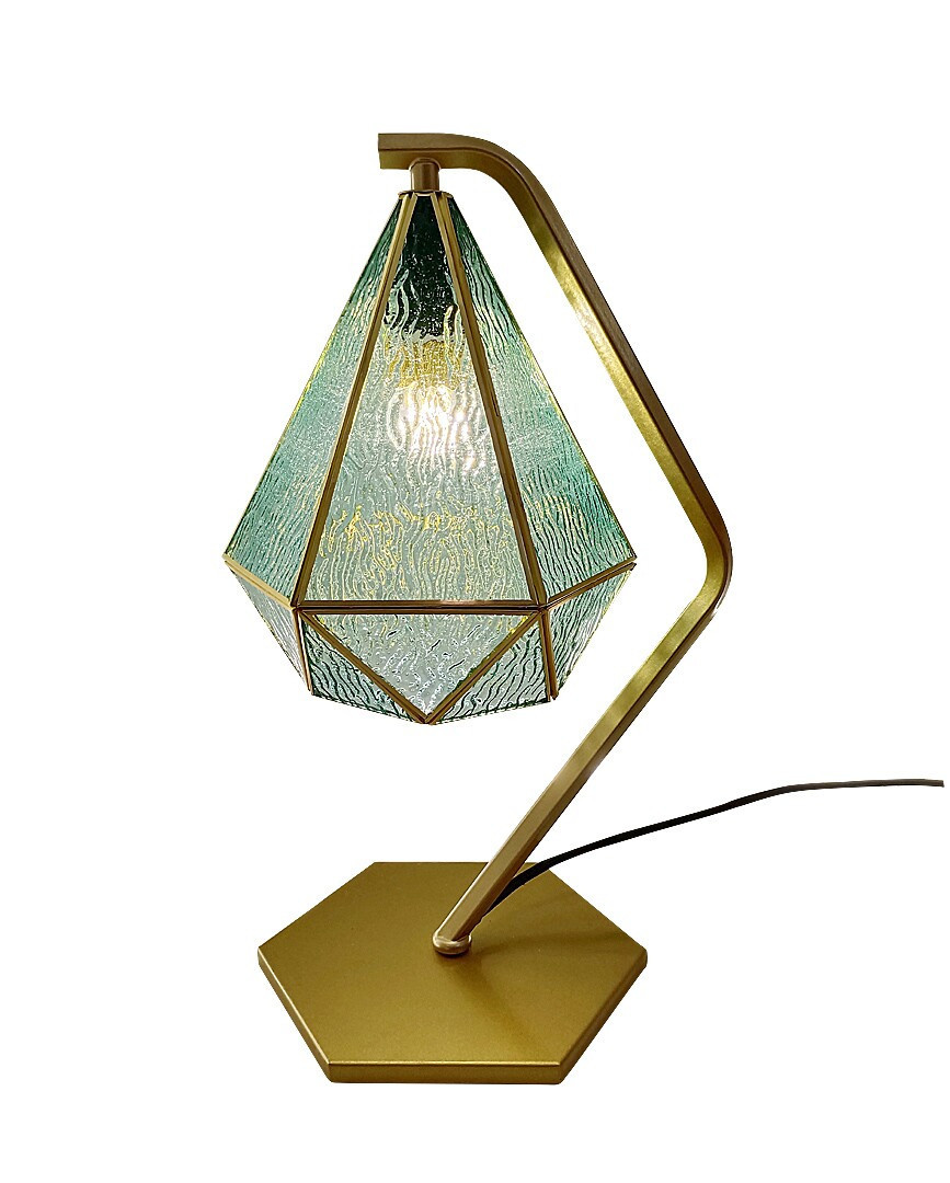Lampa stołowa vintage niebiesko-złota NORAH 1xE14x40W wys:44cm Rabalux
