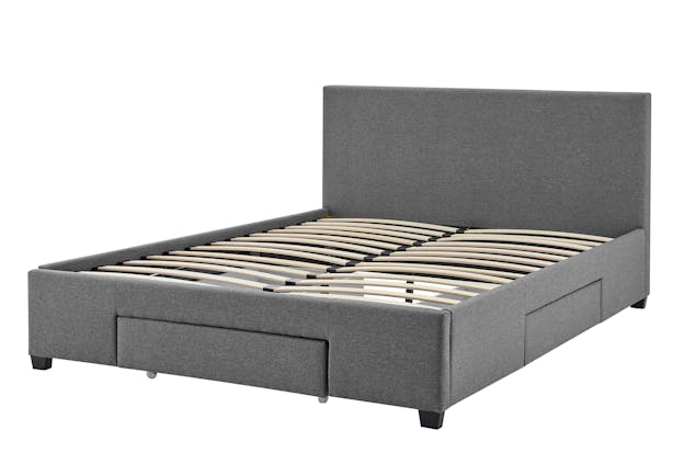 NNEKGE Bed Frame - Venice 3 Drawer Collection (Charcoal)