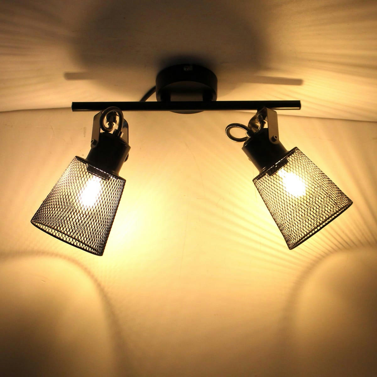 GRIS - Spot de plafond en métal noir