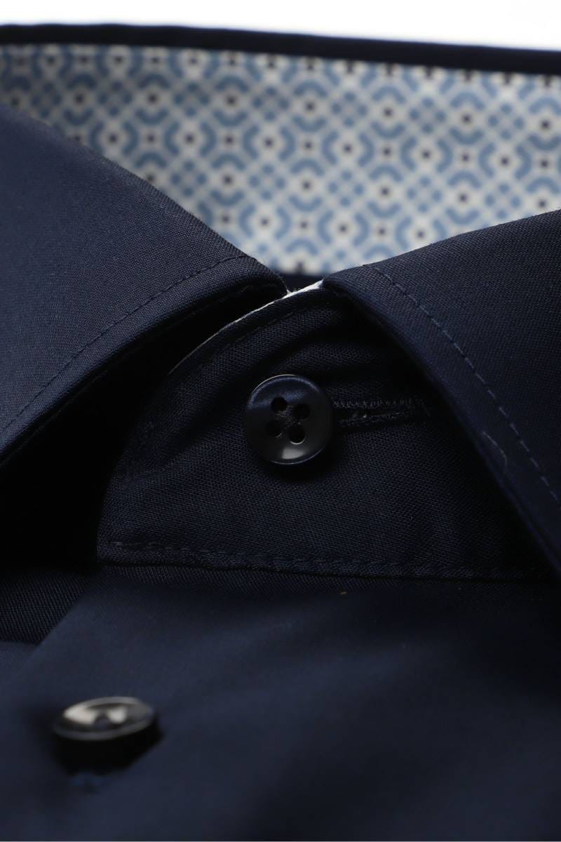 ETERNA Dynamic Cotton Modern Fit Hemd marine, Einfarbig