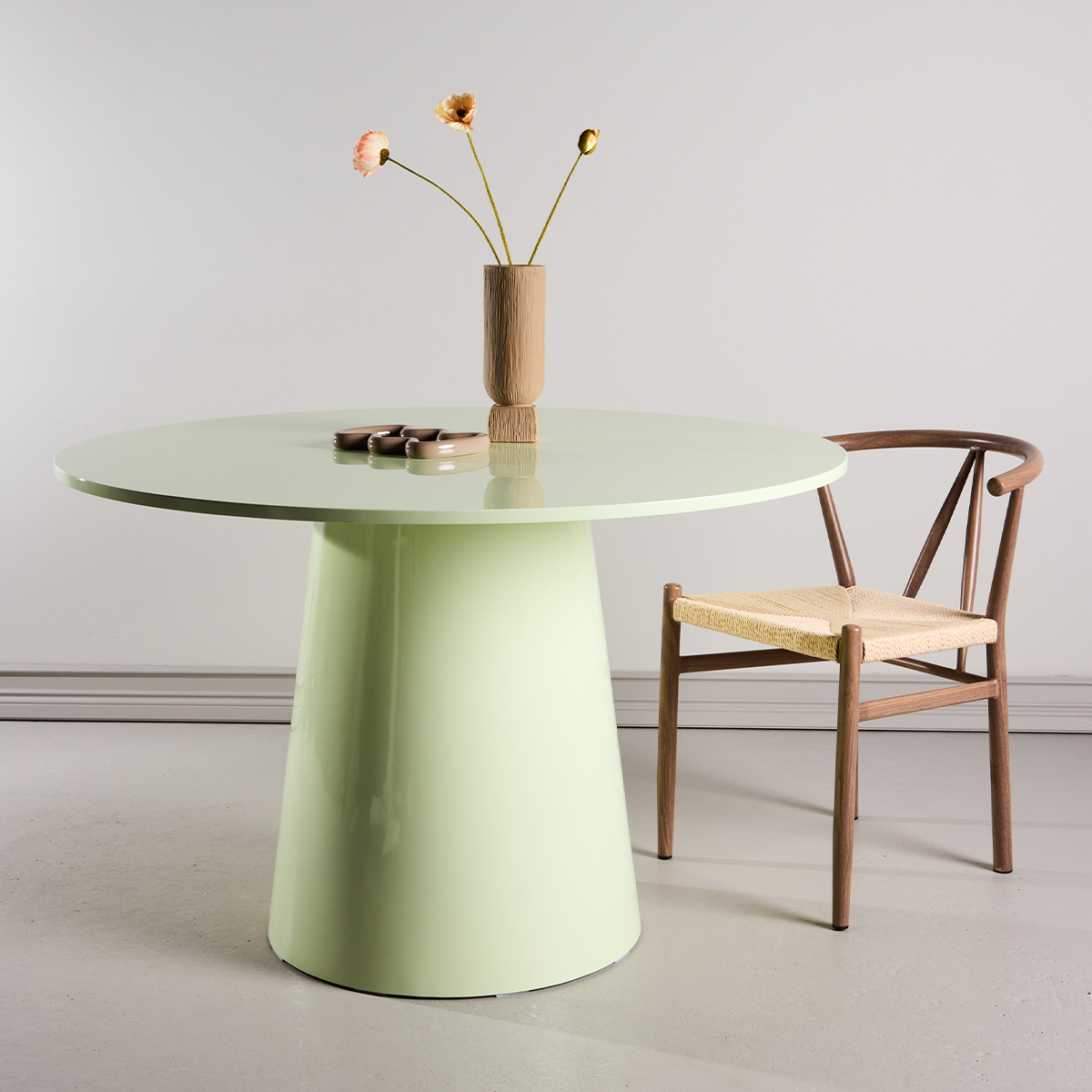 Nest living Trude Houten Eettafel Groen - Ø 120 cm