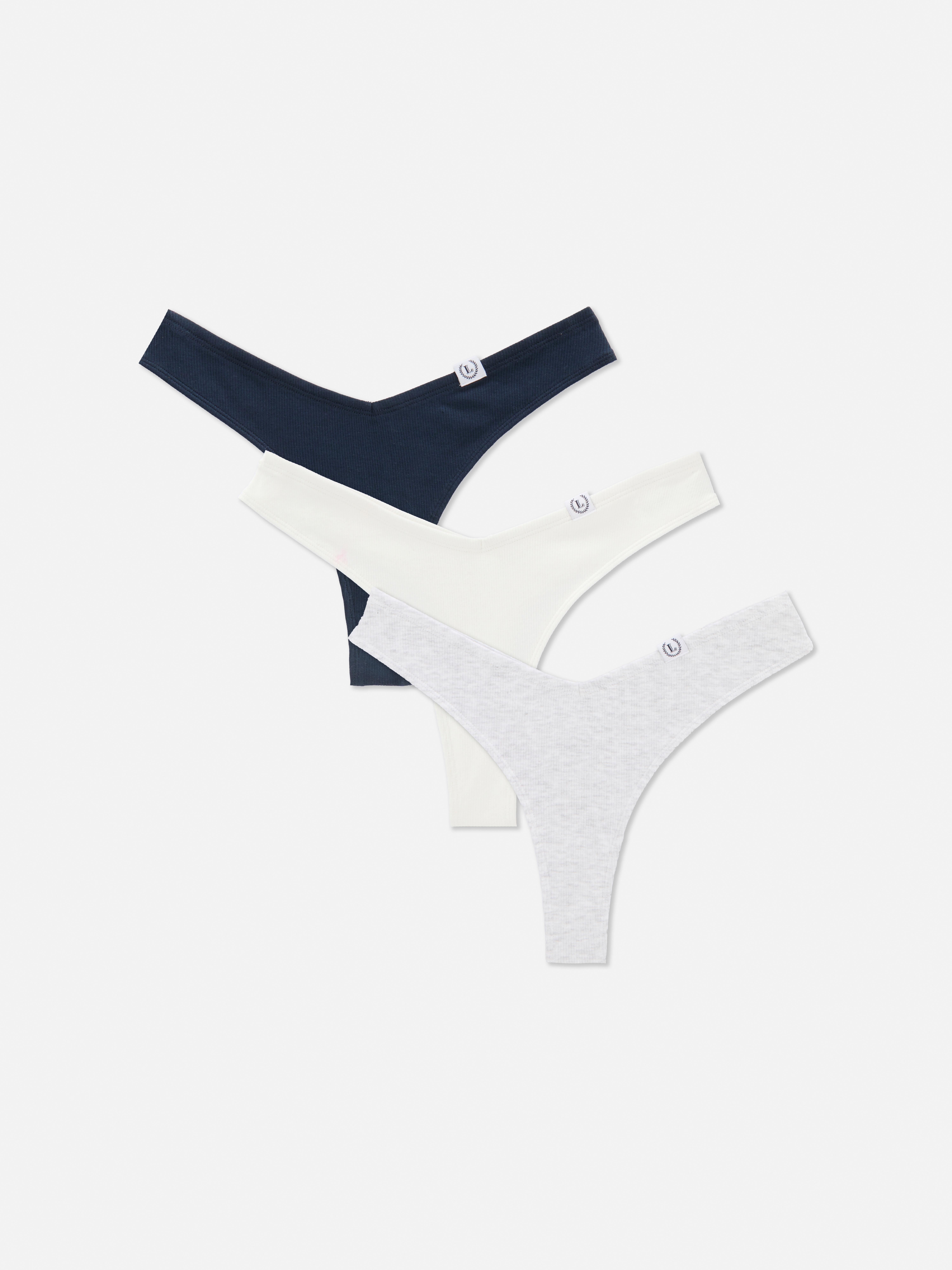 3pk Cotton Rich Miami Thongs