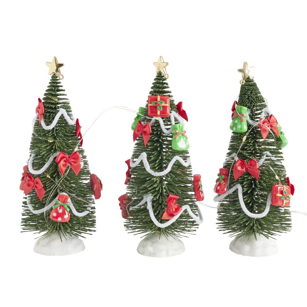 Sapin lumineux décoratif 15LED x3 H18cm