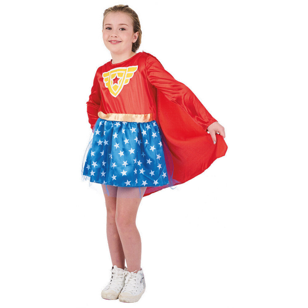 Déguisement Super héros robe et cape 11/14 ans