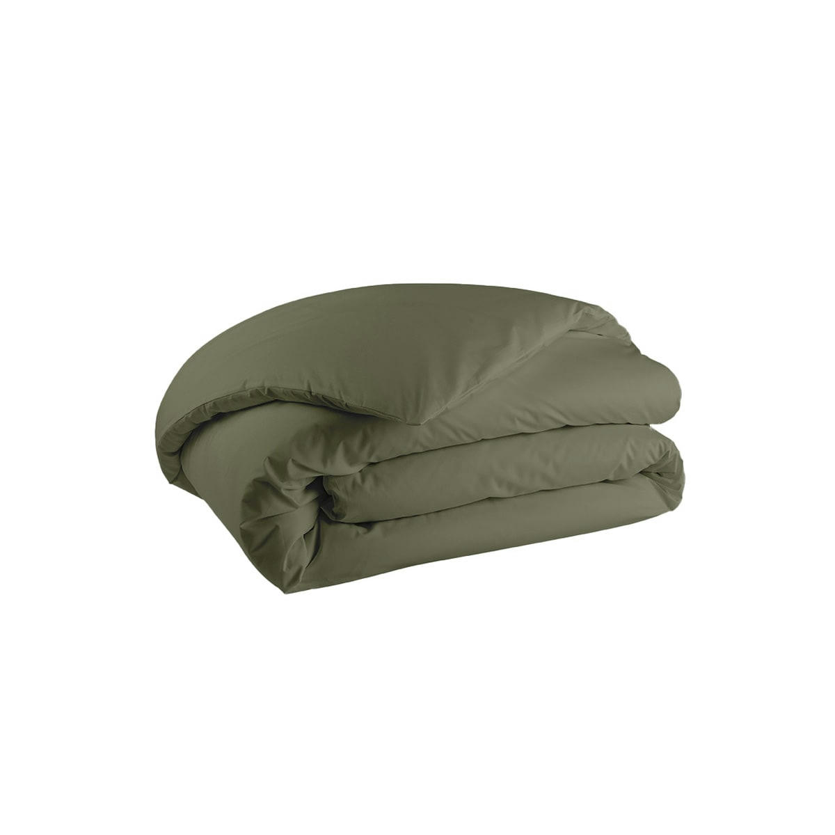 PREMIERE - Parure de lit en percale de coton vert jungle 140x200