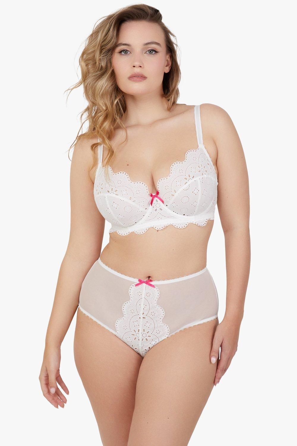Playful Promises Camille White Broderie Balconette Bra