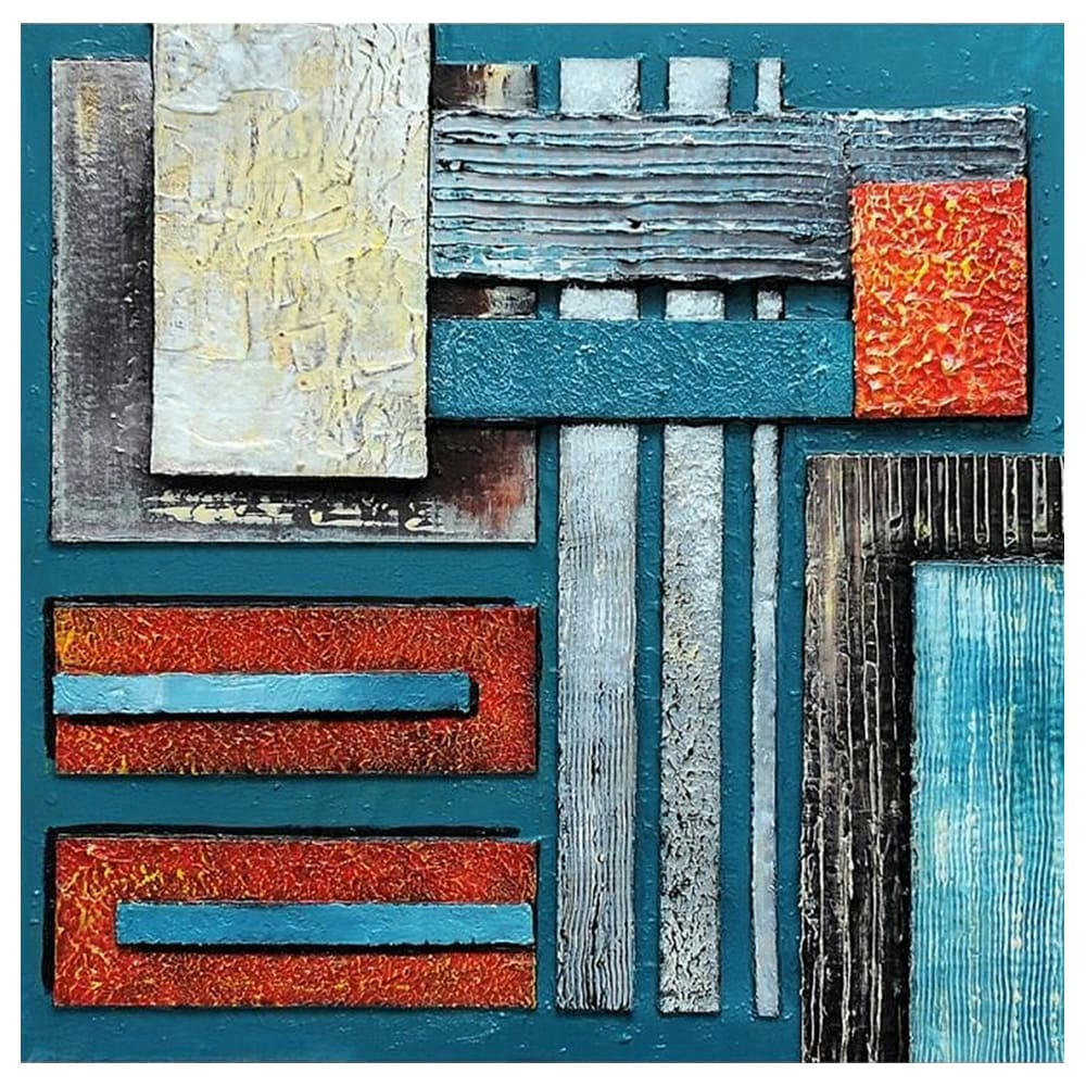 - Tableau impression sur toile arc-en-ciel industriel 60x60cm