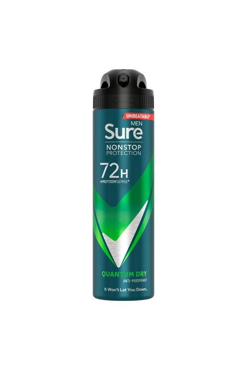 Sure Men Protection 72H 'Anti-Perspirant Deodorant' Quantum Dry, 3x150ml