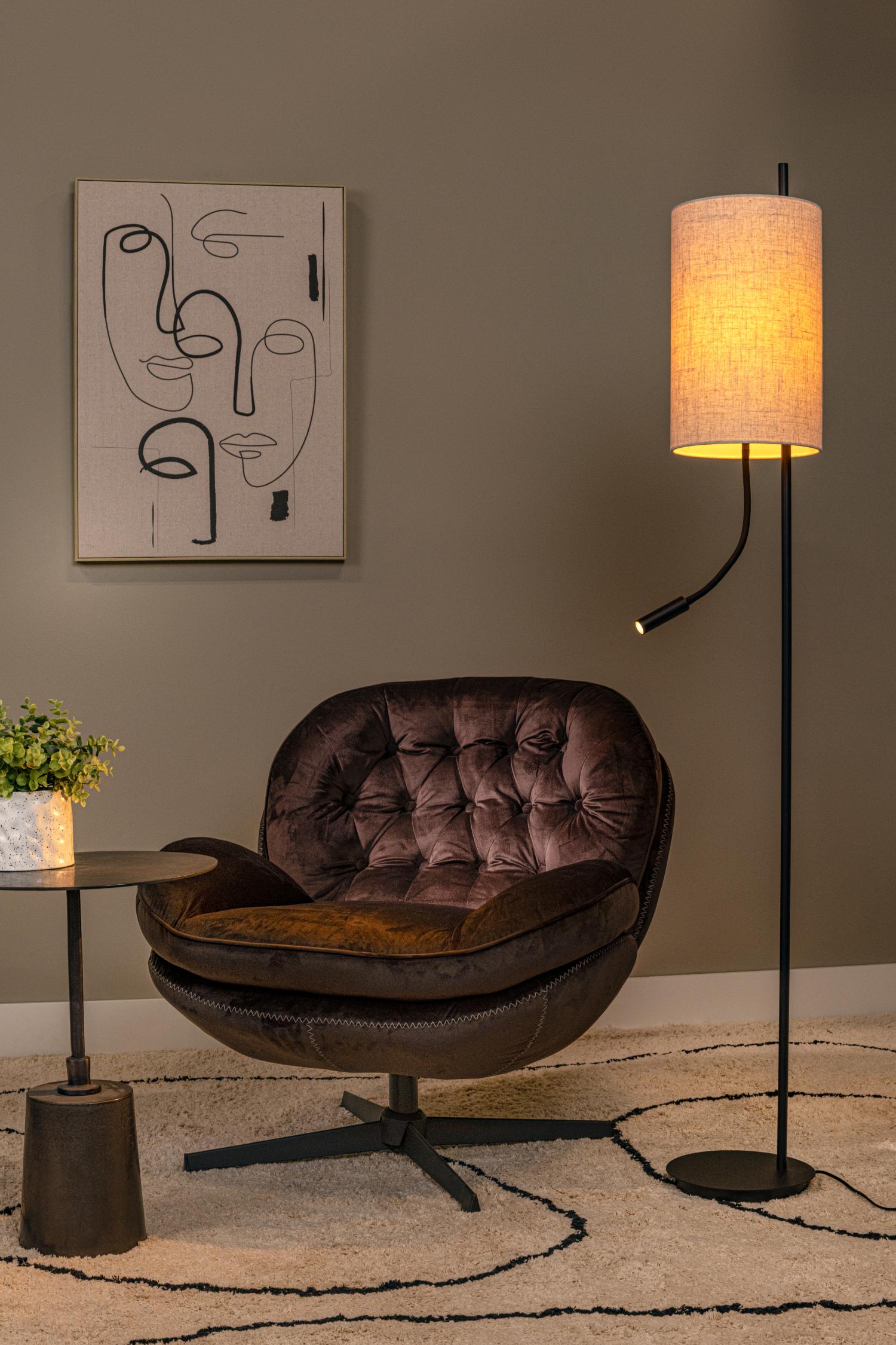 Lucide vloerlamp MAGIC - 1xE27 - Zwart