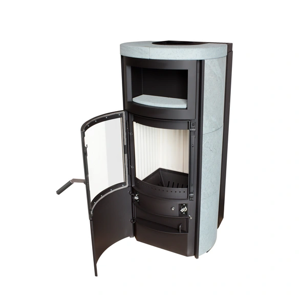Kaminofen »Vito WW GT ECOplus«, grau, Stahl, 8 kW, wasserführend