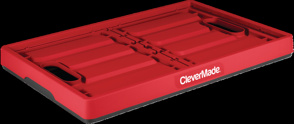 CleverCrate® Transport Storage Box, 46-L, Black/Red