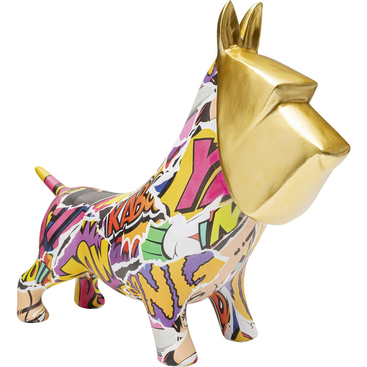 Kare Design Woonaccessoires goud hond graffiti