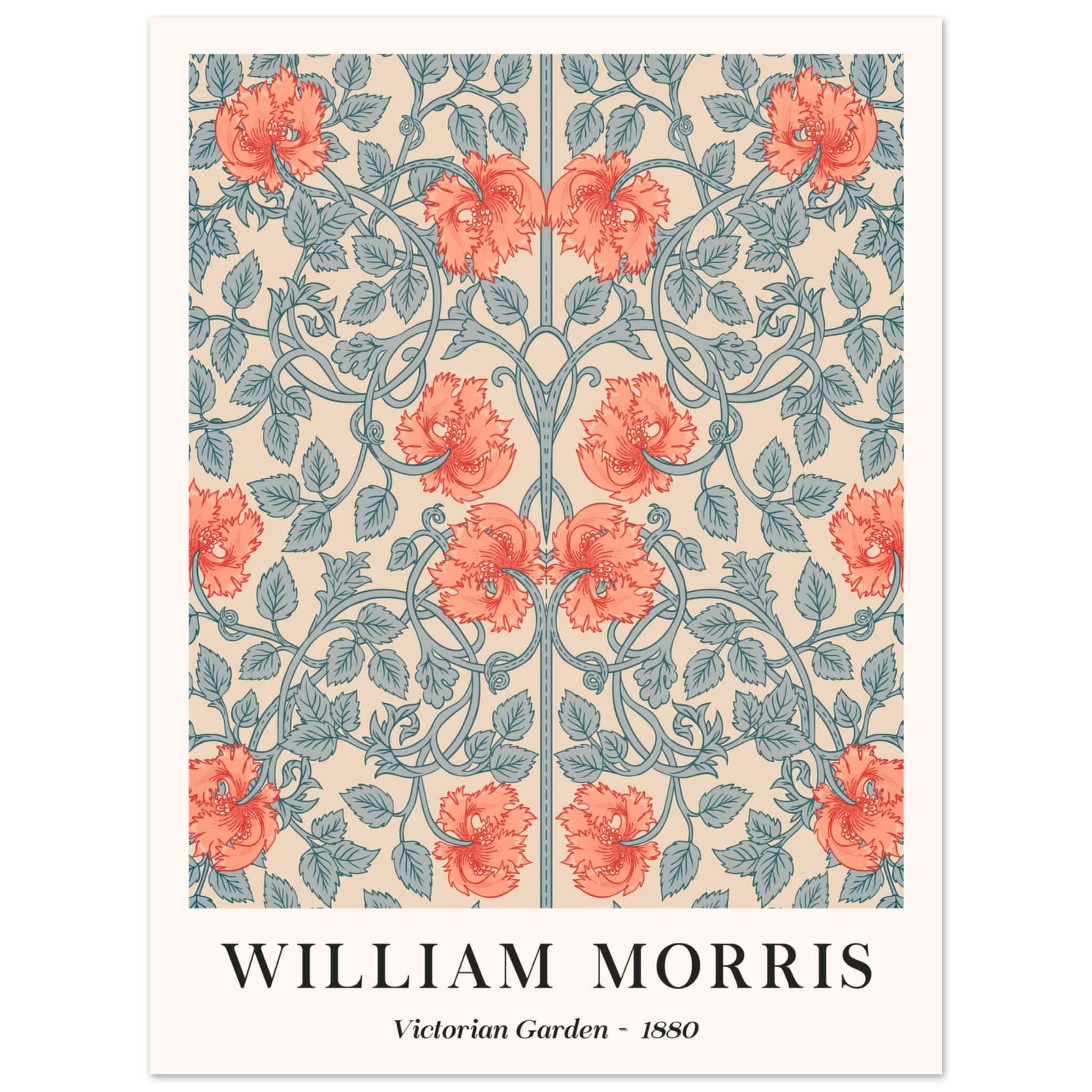 Artfulprints Poster William Morris - Victorian garden 1880  - 30x40 cm - Meerkleurig