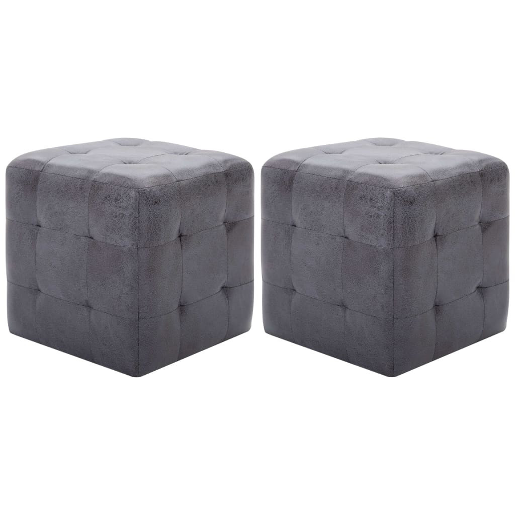2x Szafka Nocna Stolik Komoda Szara Do Sypialni Pokoju Salonu 30x30x30 cm