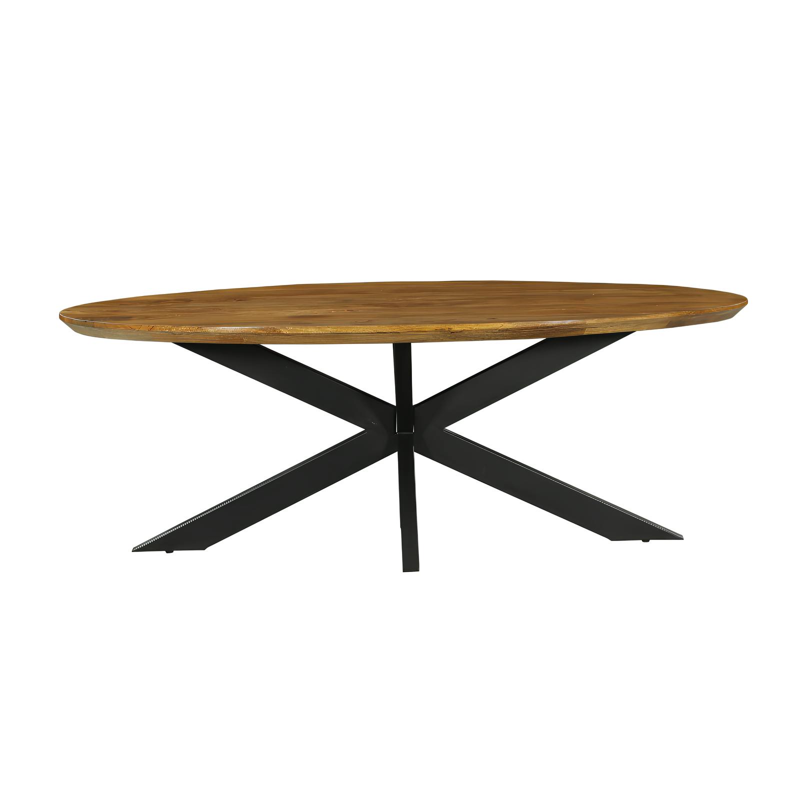 Table ovale en bois pied croisé 210 cm UDA