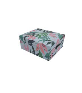 11 Tropical Floral on White Rectangle Box by Place & Time