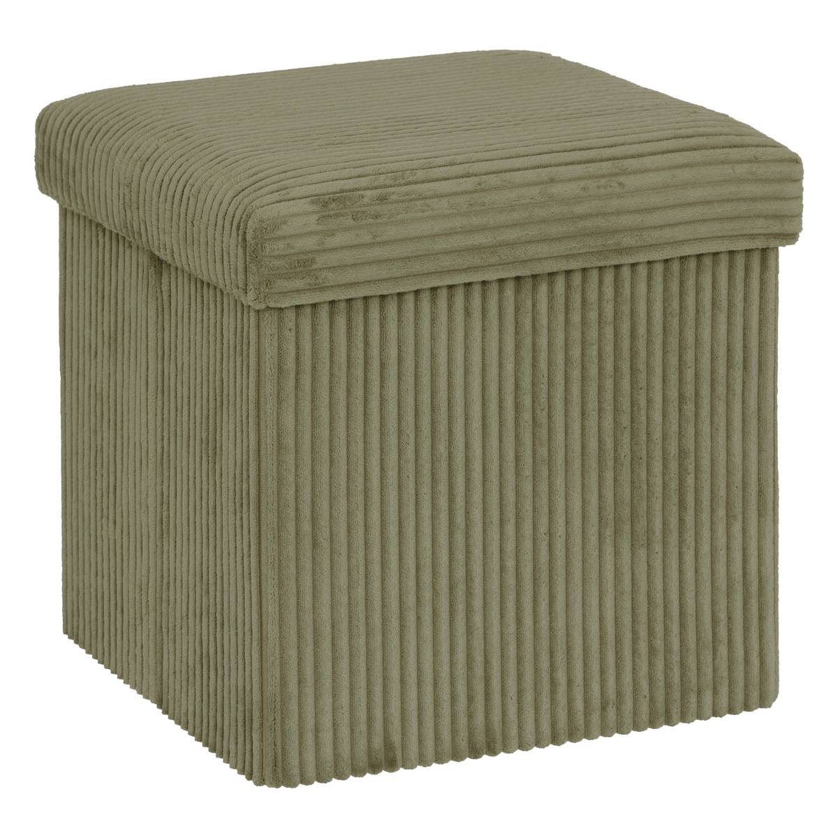 Folding Pouf "Arum" Khaki green, 38x38 cm