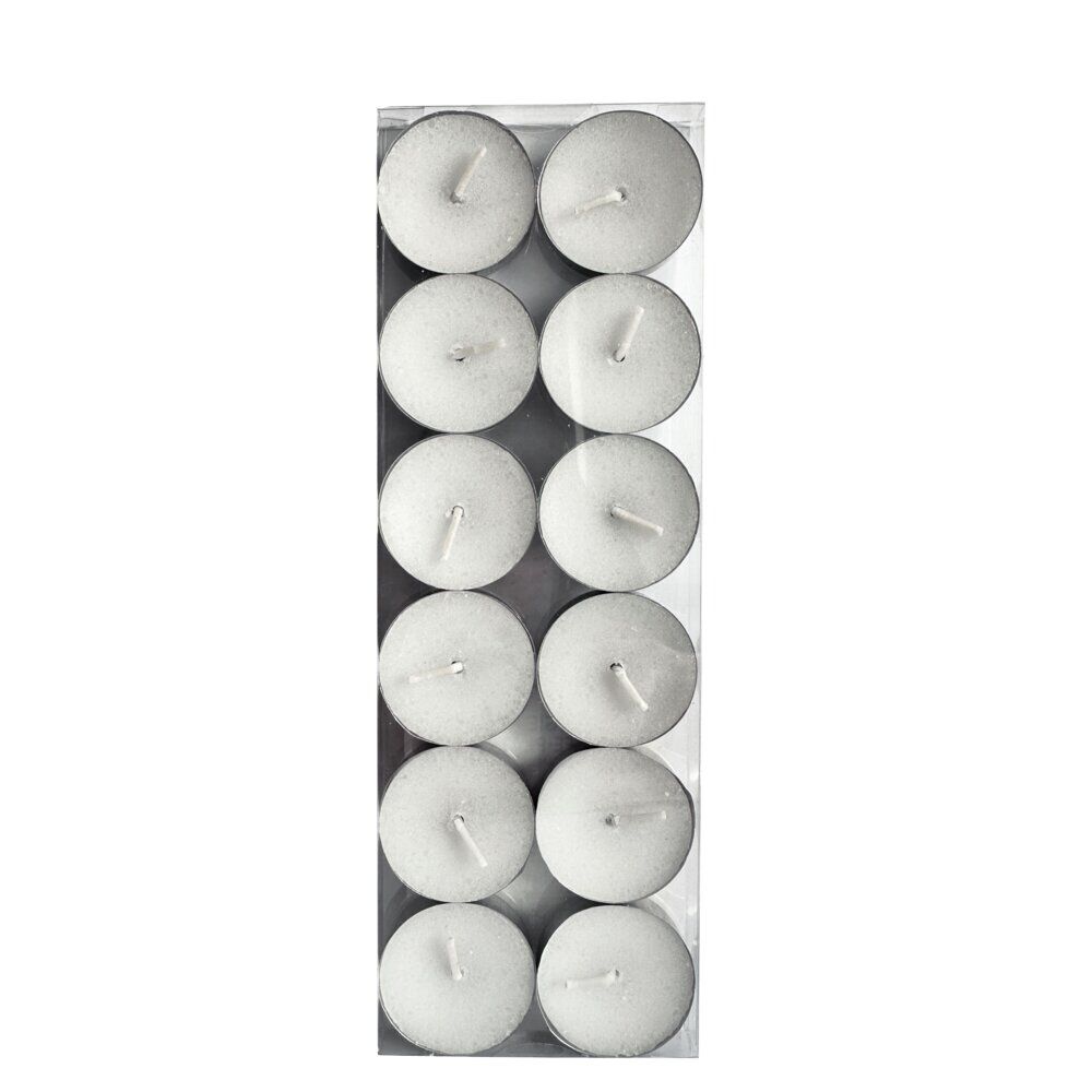 Bougie chauffe-plat blanche Ø3,5cm (lot de 12)
