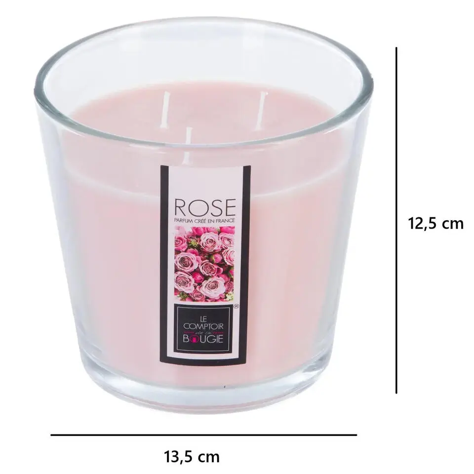 Atmosphera Candles Geurkaars glas - rozen bloemen aroma - 40 uur