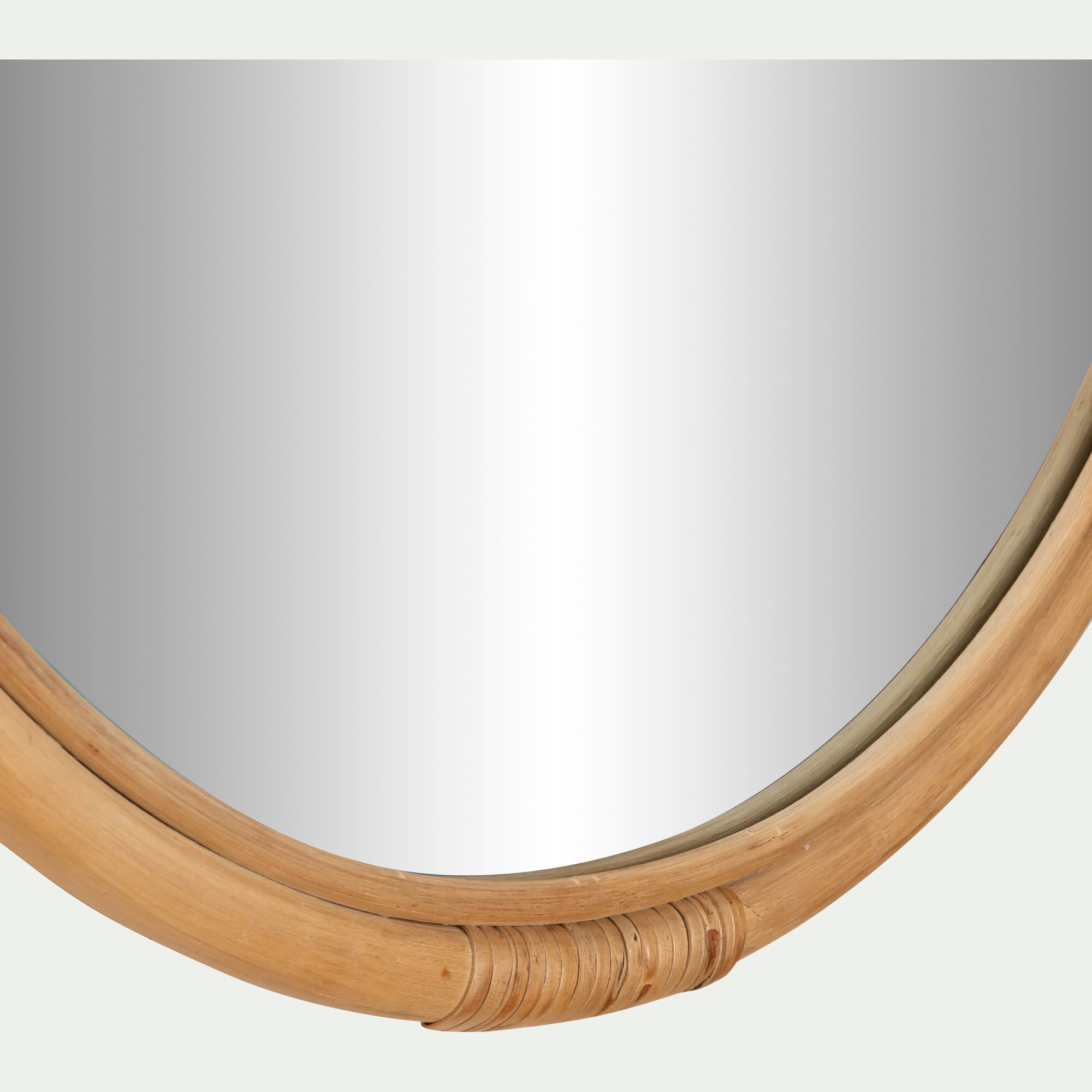 PAUL - Miroir rond en rotin D60cm - naturel