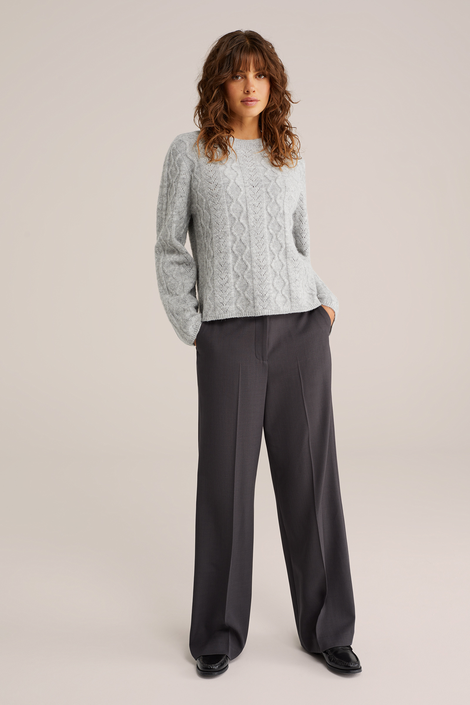 Dames gebreide trui met structuur