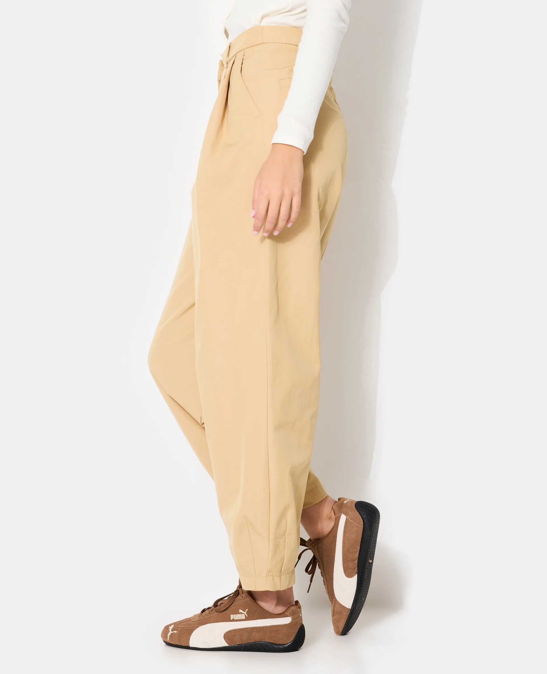 Pantalon barrel avec pinces