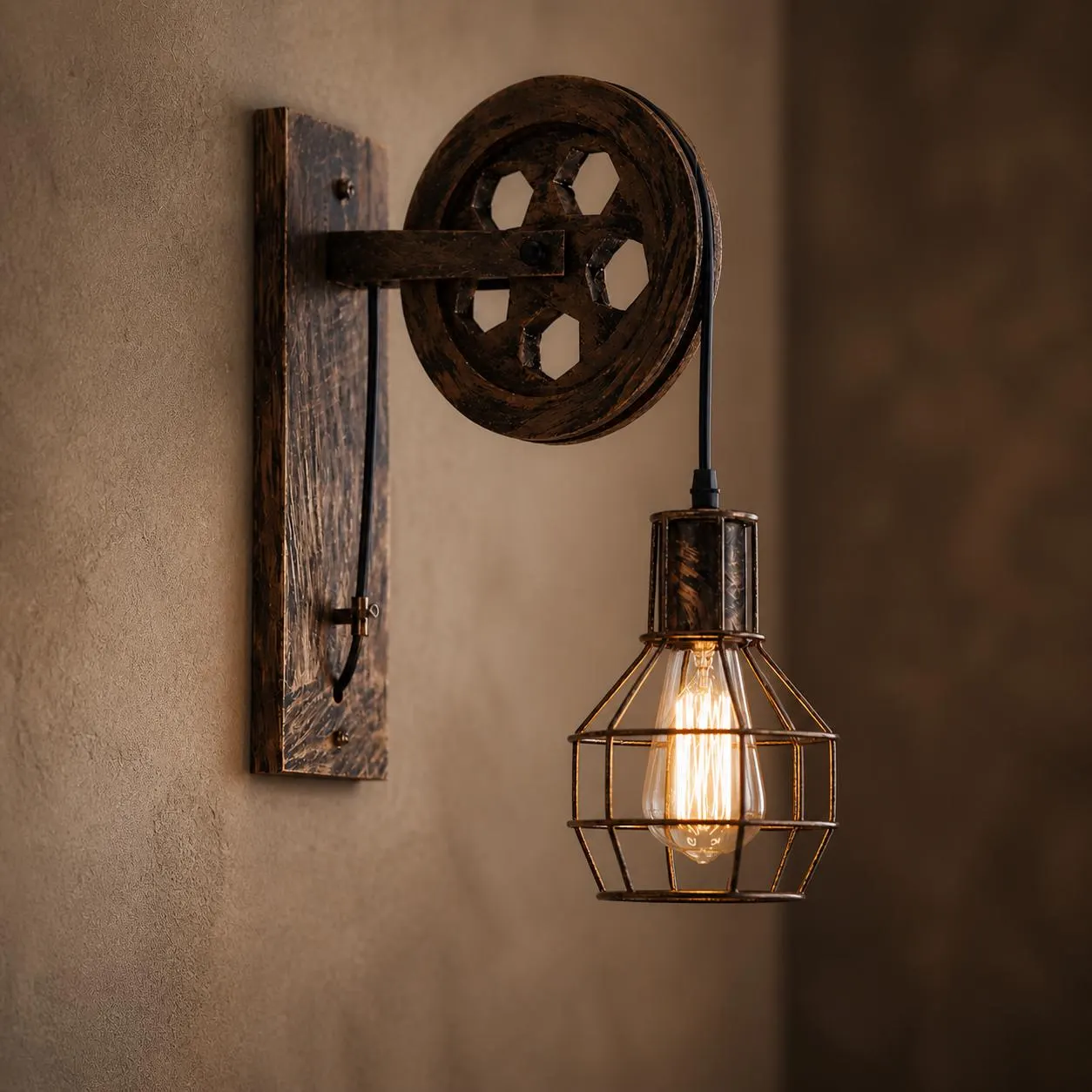 Vintage Table Lamp, Retro Bedside Light, Antique Style Desk Lamp, Rustic Home Decor, Bedroom Lighting, Living Room Lamp, Housewarming Gift